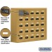 Salsbury Cell Phone Storage Locker - 5 Door High Unit (8 Inch Deep Compartments) - 25 A Doors - Gold - Surface Mounted - Resettable Combination Locks
